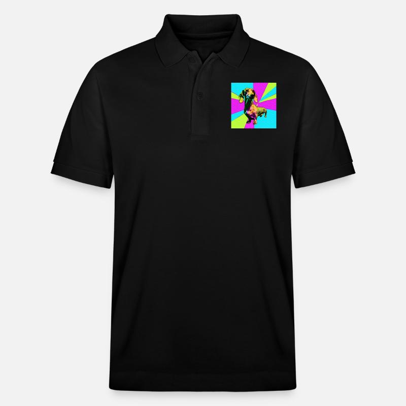 Teckel Pop Art - Polo PREPSTER bio Stanley/Stella Unisexe - noir