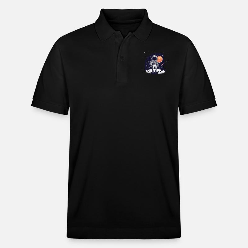 Der Astronaut - Stanley/Stella Unisex Bio-Poloshirt PREPSTER - Schwarz