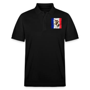 À la gloire de Napoléon - Polo PREPSTER bio Stanley/Stella Unisexe - noir - Devant - Roxy (174cm) & Andy (188cm)
