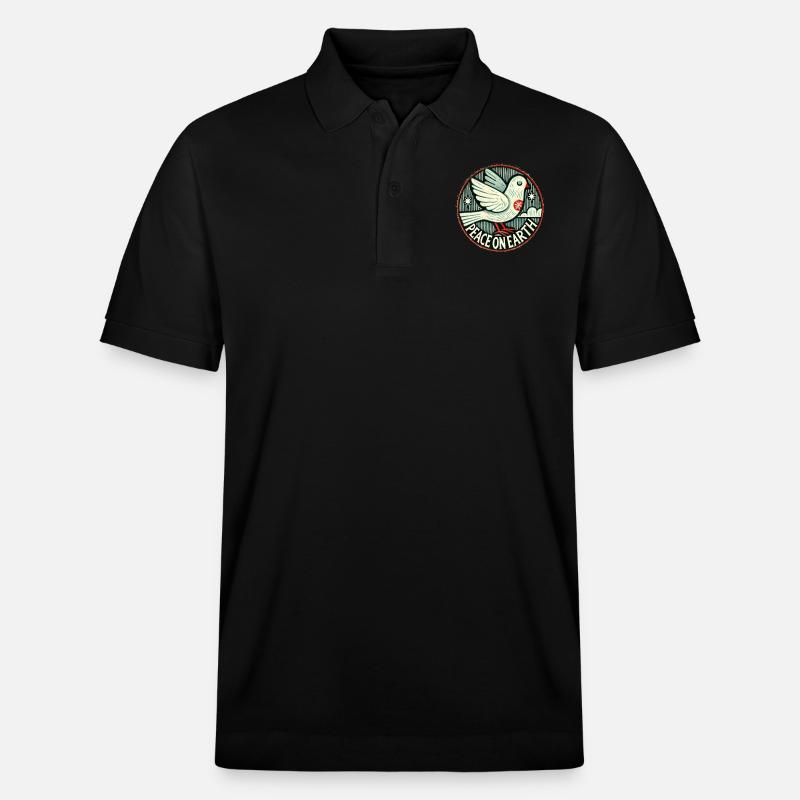Friede auf Erden - Stanley/Stella Unisex Bio-Poloshirt PREPSTER - Schwarz