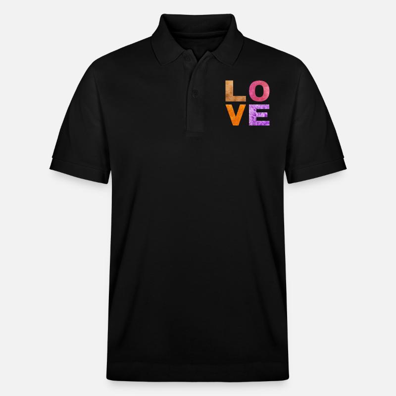 L O V E - Polo PREPSTER bio Stanley/Stella Unisexe - noir