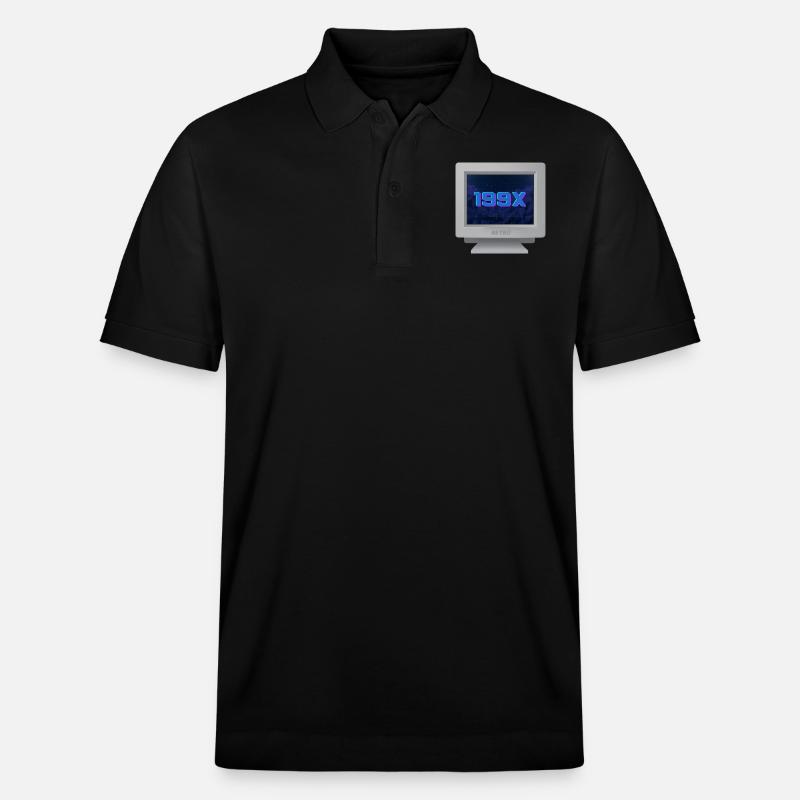 CRT Design - Rétro 90 - Polo PREPSTER bio Stanley/Stella Unisexe - noir