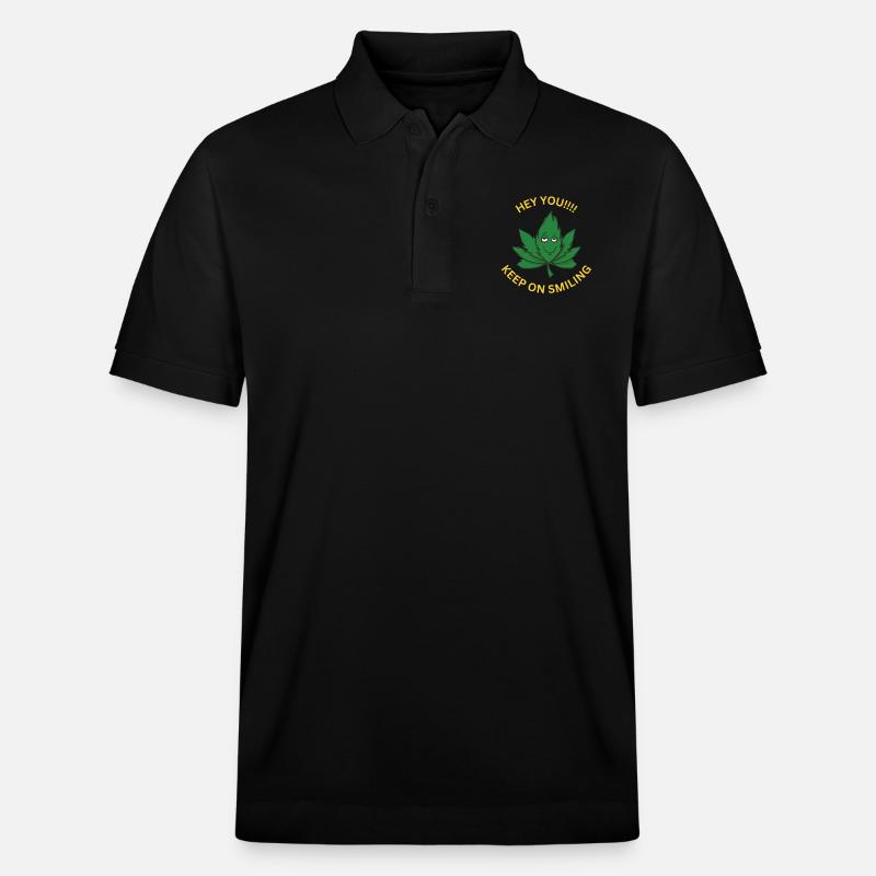 Keep on smiling - Stanley/Stella Unisex Organic Polo Shirt PREPSTER - black