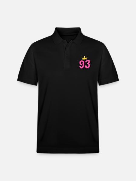 93 Number Jersey Crown - Stanley/Stella Unisex Organic Polo Shirt PREPSTER - black