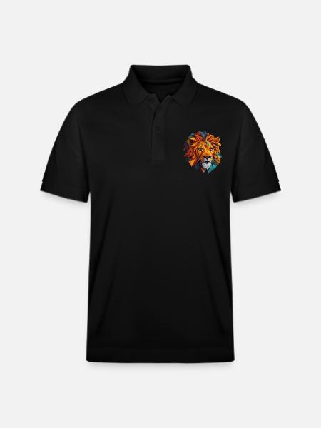 Lion's head - Stanley/Stella Unisex Organic Polo Shirt PREPSTER - black