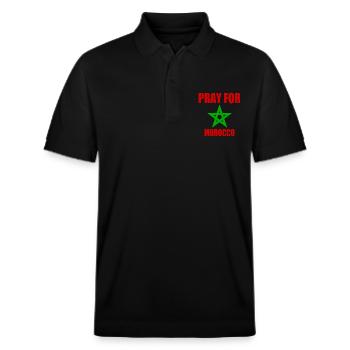 Pray for morocco maroc - Polo PREPSTER bio Stanley/Stella Unisexe - noir - Devant - Roxy (174cm) & Andy (188cm)