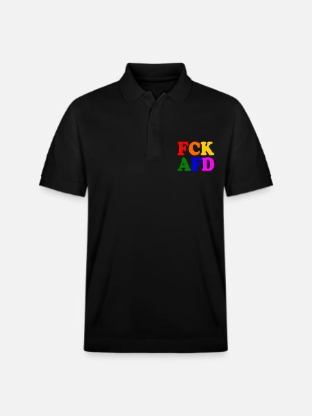 Fck afd - Stanley/Stella Unisex Bio-Poloshirt PREPSTER - Schwarz