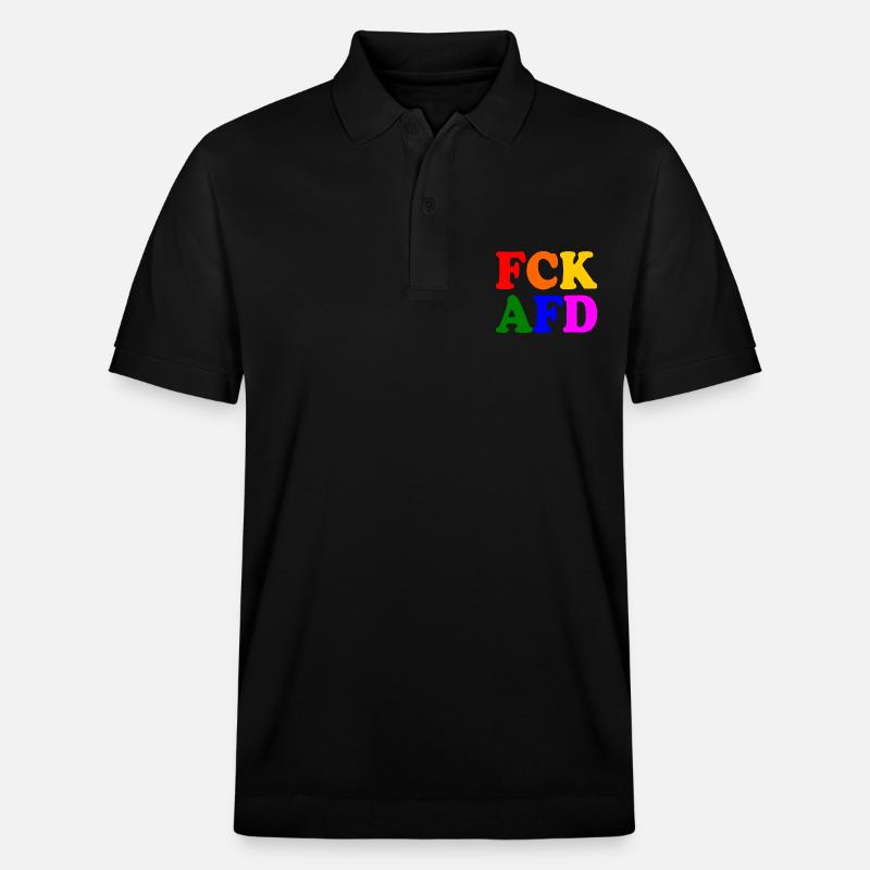 Fck afd - Stanley/Stella Unisex Bio-Poloshirt PREPSTER - Schwarz