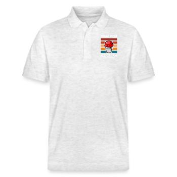 Time for - Stanley/Stella Unisex Bio-Poloshirt PREPSTER - Weiß meliert - Vorne - Roxy (174cm) & Andy (188cm)