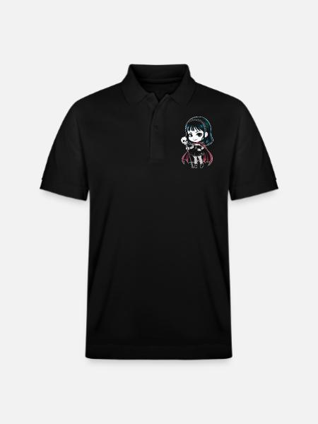 Chibi Gothic-Mädchen - Stanley/Stella Unisex Bio-Poloshirt PREPSTER - Schwarz