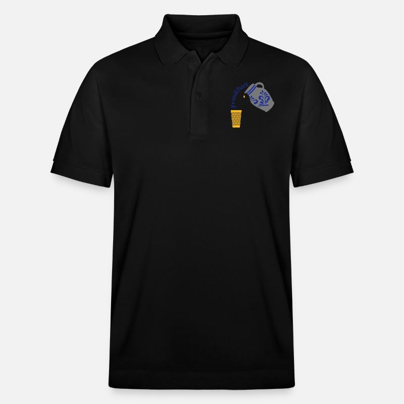 Frankfurt Bembel Gerippte - Stanley/Stella Unisex Bio-Poloshirt PREPSTER - Schwarz