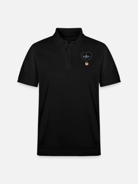 Sugar in my coffee - Stanley/Stella Unisex Organic Polo Shirt PREPSTER - black