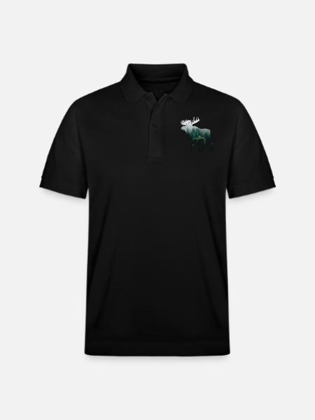 Moose - Stanley/Stella Unisex Organic Polo Shirt PREPSTER - black