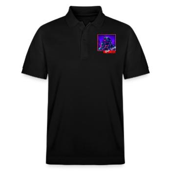 Dark Waves - Stanley/Stella Unisex Organic Polo Shirt PREPSTER - black - Front - Roxy (174cm) & Andy (188cm)