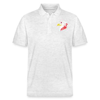 Malta - Stanley/Stella Unisex Organic Polo Shirt PREPSTER - heather white - Front - Roxy (174cm) & Andy (188cm)