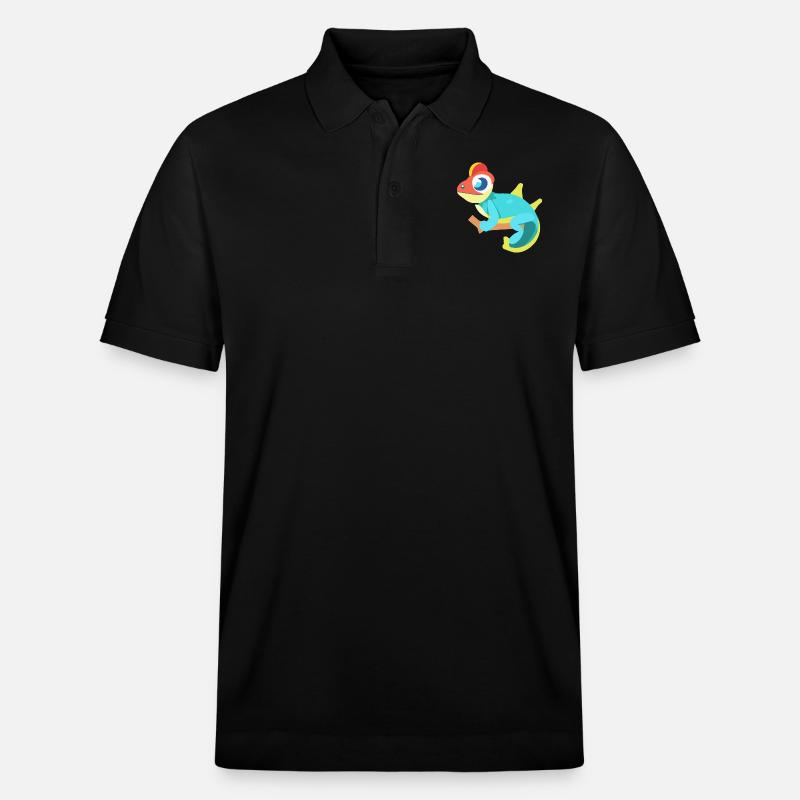 Buntes Chamäleon - Stanley/Stella Unisex Bio-Poloshirt PREPSTER - Schwarz