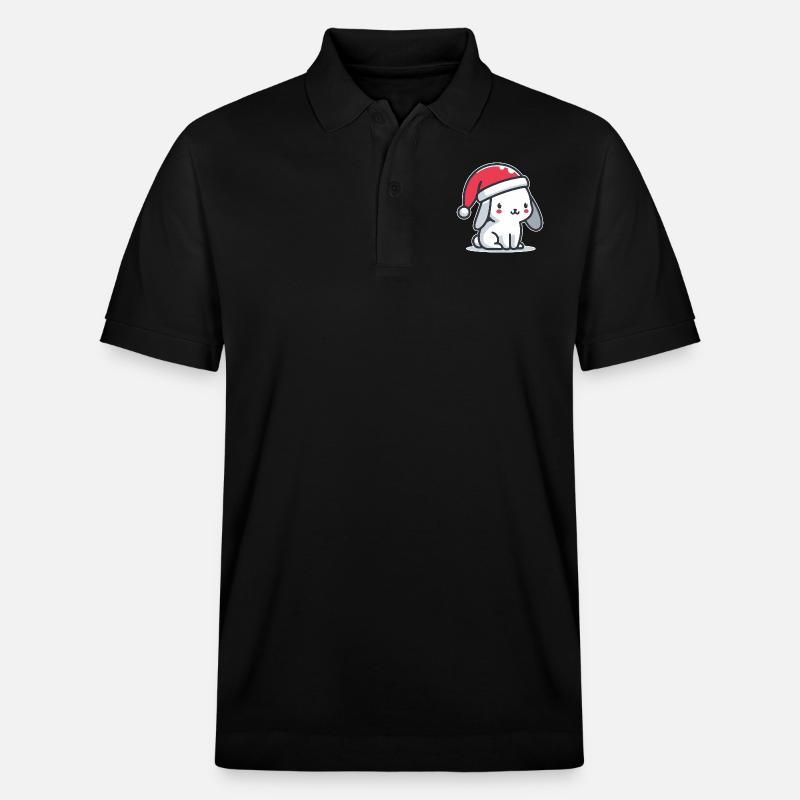 Weihnachten Hase - Stanley/Stella Unisex Bio-Poloshirt PREPSTER - Schwarz