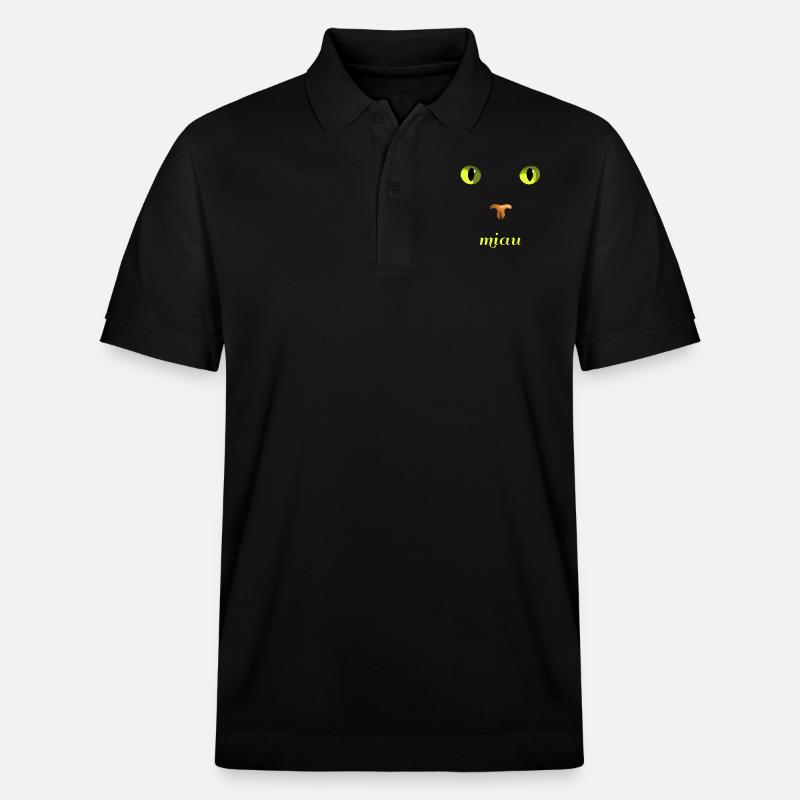 miau Katze - Stanley/Stella Unisex Bio-Poloshirt PREPSTER - Schwarz