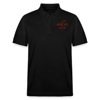 Everything will be fine - Stanley/Stella Unisex Organic Polo Shirt PREPSTER - black - Front - Roxy (174cm) & Andy (188cm)