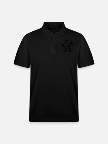 Bier Affe Fussball - Stanley/Stella Unisex Bio-Poloshirt PREPSTER - Schwarz