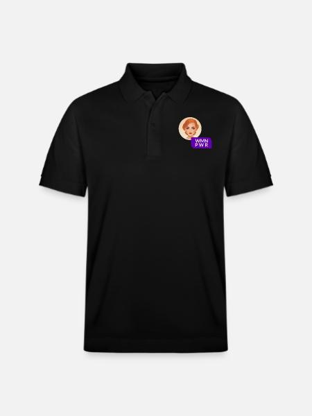 WMN PWR - Female Face - 05 - Stanley/Stella Unisex Organic Polo Shirt PREPSTER - black