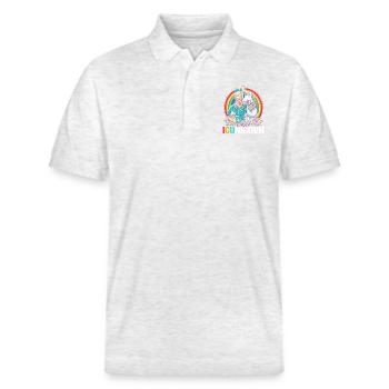 nurse in intensive care, - Stanley/Stella Unisex Organic Polo Shirt PREPSTER - heather white - Front - Roxy (174cm) & Andy (188cm)