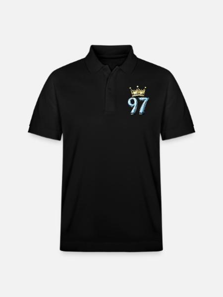 97 Number Krone - Stanley/Stella Unisex Organic Polo Shirt PREPSTER - black