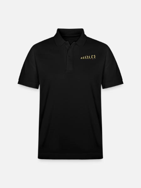 Evolution of Boxing | Boxer Gift - Stanley/Stella Unisex Organic Polo Shirt PREPSTER - black