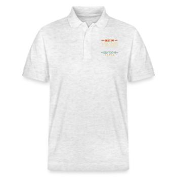 Retro 1938 Vintage 86. Geburtstagsgeschenk 86 Jahre alt - Stanley/Stella Unisex Bio-Poloshirt PREPSTER - Weiß meliert - Vorne - Roxy (174cm) & Andy (188cm)