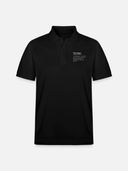 Wurstfinger Funny German Idiom - Stanley/Stella Unisex Organic Polo Shirt PREPSTER - black