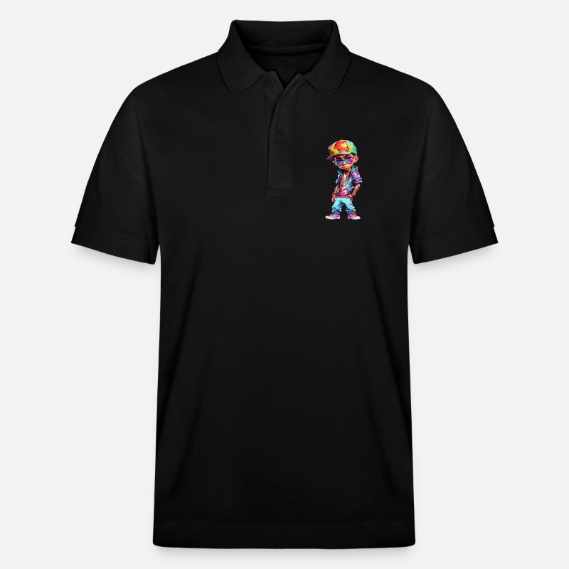 Cool Adolescent Garçon - Polo PREPSTER bio Stanley/Stella Unisexe - noir