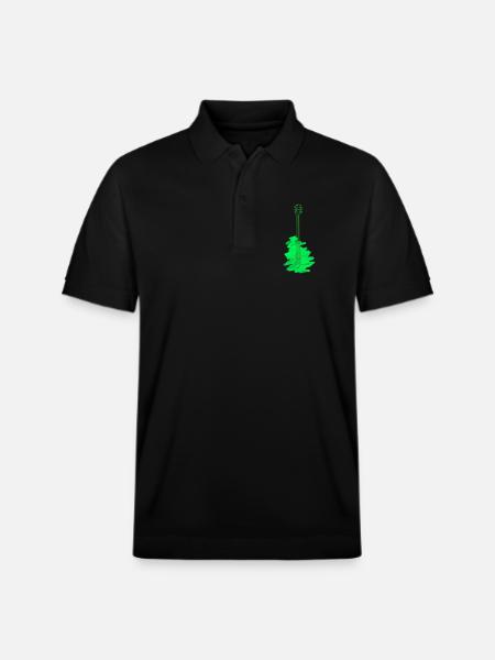 Gitarre Aquarell - Stanley/Stella Unisex Bio-Poloshirt PREPSTER - Schwarz