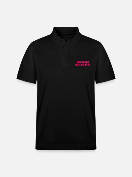big heart bigger butt - Stanley/Stella Unisex Organic Polo Shirt PREPSTER - black
