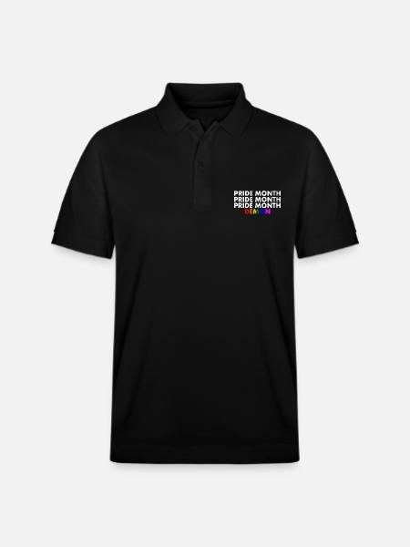 pride month demon - Stanley/Stella Unisex Organic Polo Shirt PREPSTER - black
