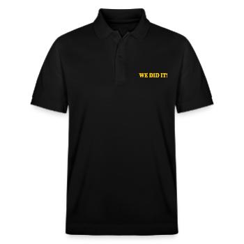 We did it - Stanley/Stella Unisex Organic Polo Shirt PREPSTER - black - Front - Roxy (174cm) & Andy (188cm)