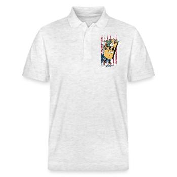 Taco - Stanley/Stella Unisex Bio-Poloshirt PREPSTER - Weiß meliert - Vorne - Roxy (174cm) & Andy (188cm)