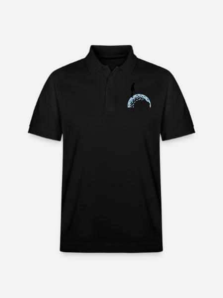 golfing (2c) - Stanley/Stella Unisex Organic Polo Shirt PREPSTER - black