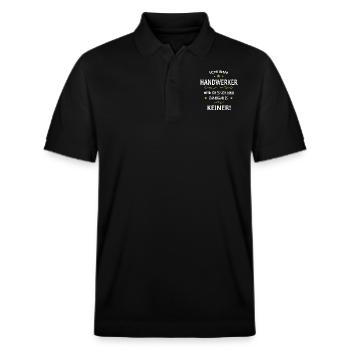 Ich bin Handwerker - Stanley/Stella Unisex Bio-Poloshirt PREPSTER - Schwarz - Vorne - Roxy (174cm) & Andy (188cm)