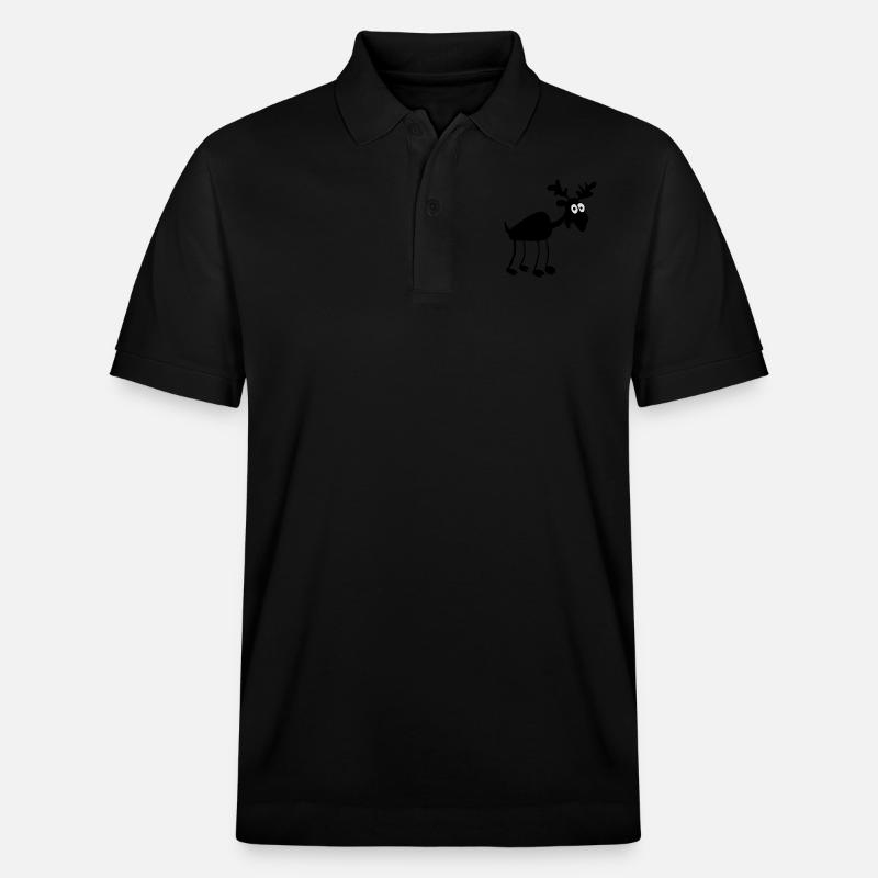 Elch - Stanley/Stella Unisex Bio-Poloshirt PREPSTER - Schwarz