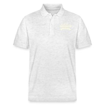 Pharma-Assistentin aus Leidenschaft - Stanley/Stella Unisex Bio-Poloshirt PREPSTER - Weiß meliert - Vorne - Roxy (174cm) & Andy (188cm)