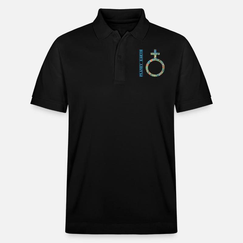 planet erde e 4 - Stanley/Stella Unisex Bio-Poloshirt PREPSTER - Schwarz
