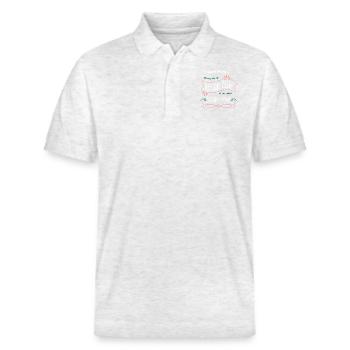 couleurs fun apesanteur présent astronomie amateurs - Polo PREPSTER bio Stanley/Stella Unisexe - blanc chiné - Devant - Roxy (174cm) & Andy (188cm)