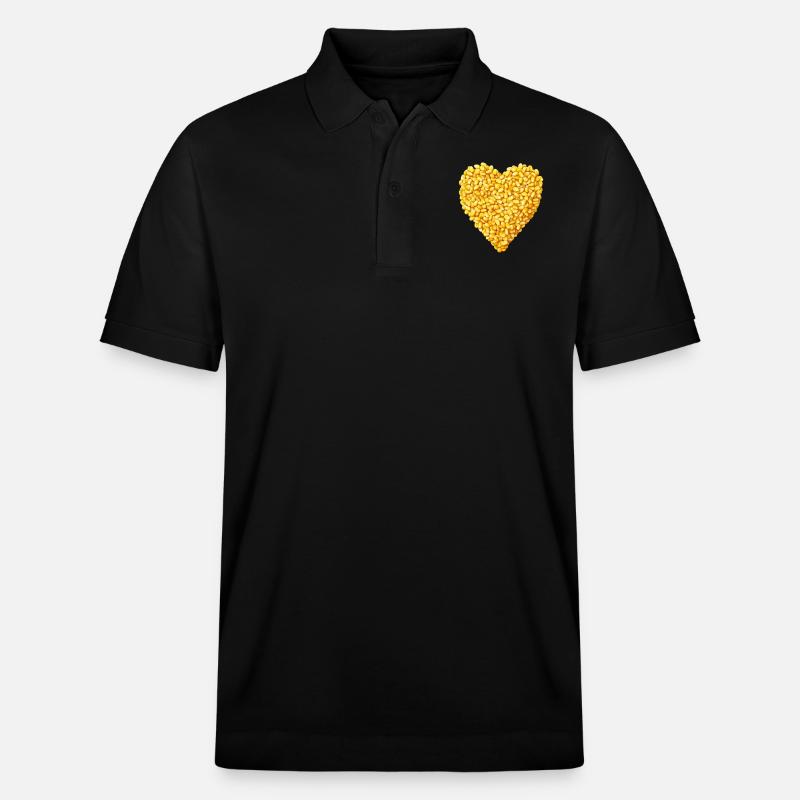 J’aime ... Maïs - Polo PREPSTER bio Stanley/Stella Unisexe - noir