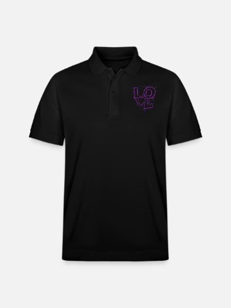 Amour - Love Rose - Stanley/Stella Unisex Organic Polo Shirt PREPSTER - black