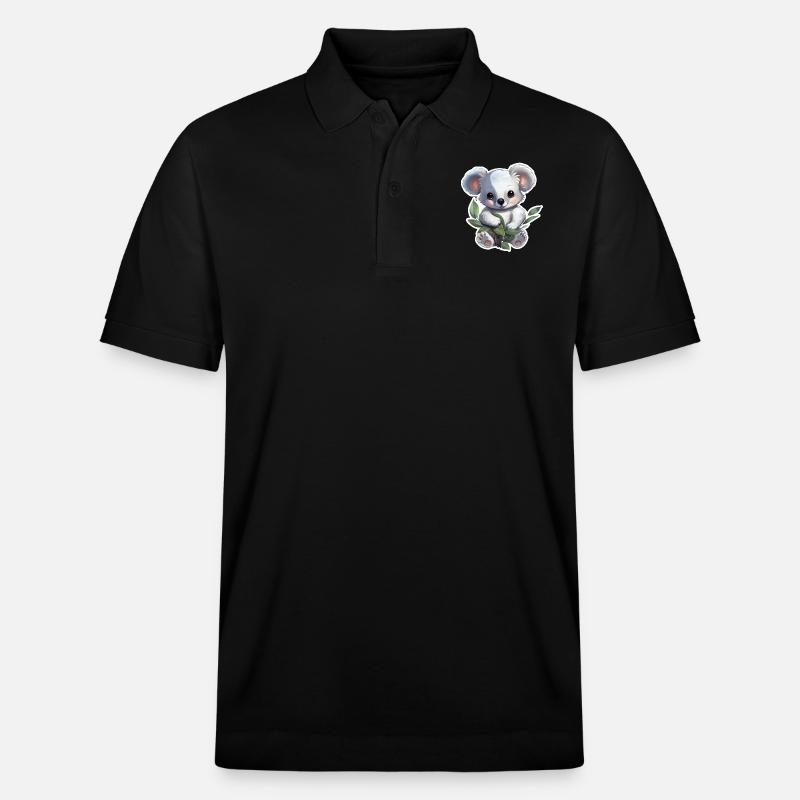 Koala Mignon - Polo PREPSTER bio Stanley/Stella Unisexe - noir