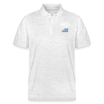 Ce costume de mon Uruguay - Polo PREPSTER bio Stanley/Stella Unisexe - blanc chiné - Devant - Roxy (174cm) & Andy (188cm)