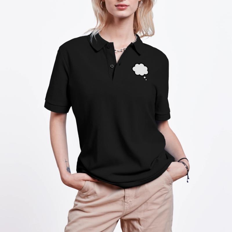 Thinking, thought, cloud, bubble Stanley/Stella Unisex Organic Polo Shirt PREPSTER