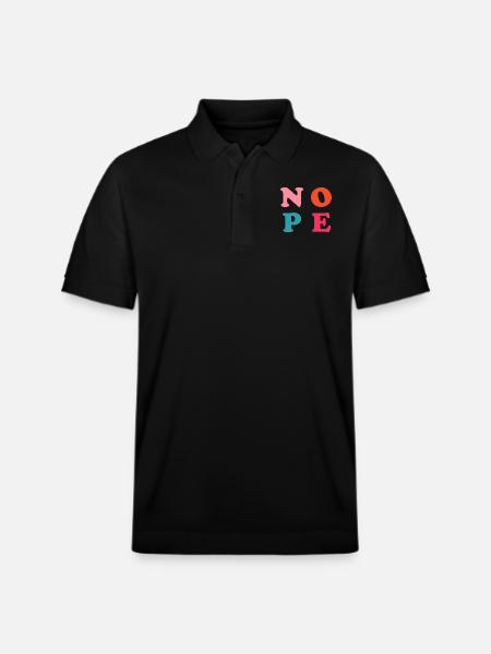 Nope - Stanley/Stella Unisex Organic Polo Shirt PREPSTER - black