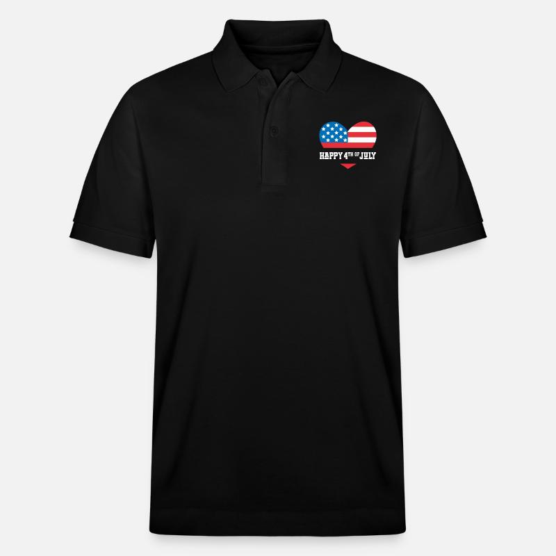 Frohen 4. Juli - Stanley/Stella Unisex Bio-Poloshirt PREPSTER - Schwarz