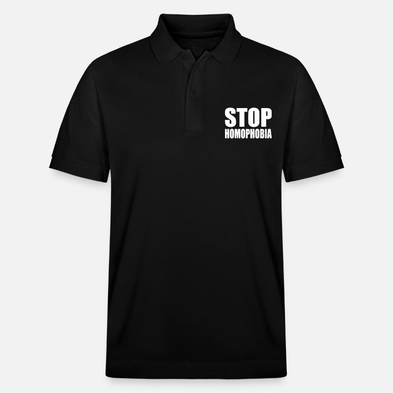 Stop homophobia - Polo PREPSTER bio Stanley/Stella Unisexe - noir